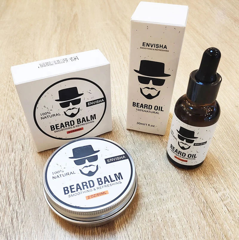 ENVISHA Growth Beard Care Oil Beard Cream Thicker More Full Thicken Hair For Men Grooming Treatment Clean Repair Moisturizing