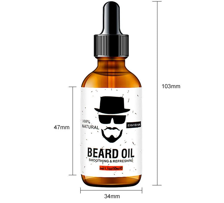 ENVISHA Growth Beard Care Oil Beard Cream Thicker More Full Thicken Hair For Men Grooming Treatment Clean Repair Moisturizing