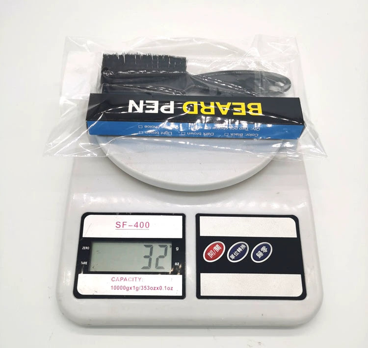 Cross-Border Beard Pen Beard Stylish Pen Naturally Waterproof a Tin Beard Tracing Pen Men's Eyebrow Pencil Makeup Brush