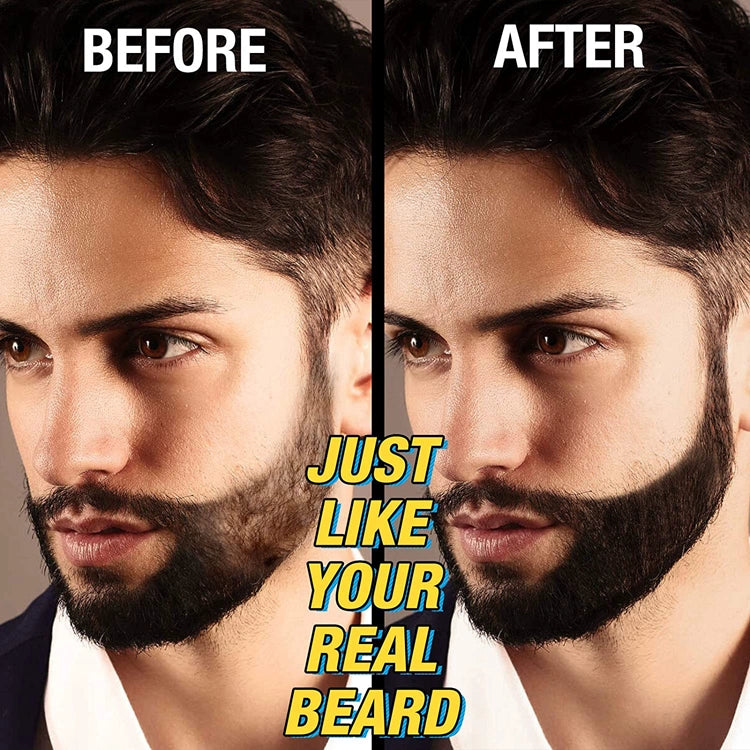 Cross-Border Beard Pen Beard Stylish Pen Naturally Waterproof a Tin Beard Tracing Pen Men's Eyebrow Pencil Makeup Brush