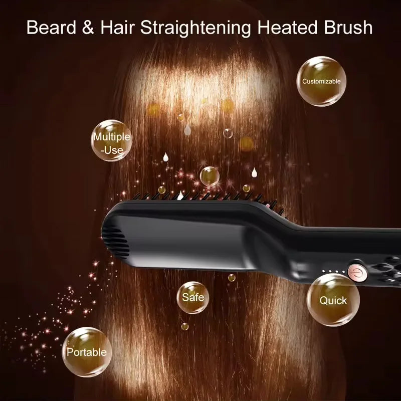 3 in 1 Quick heat Hair styling straightening comb PTC heater Electric hair straightener Beard straightener