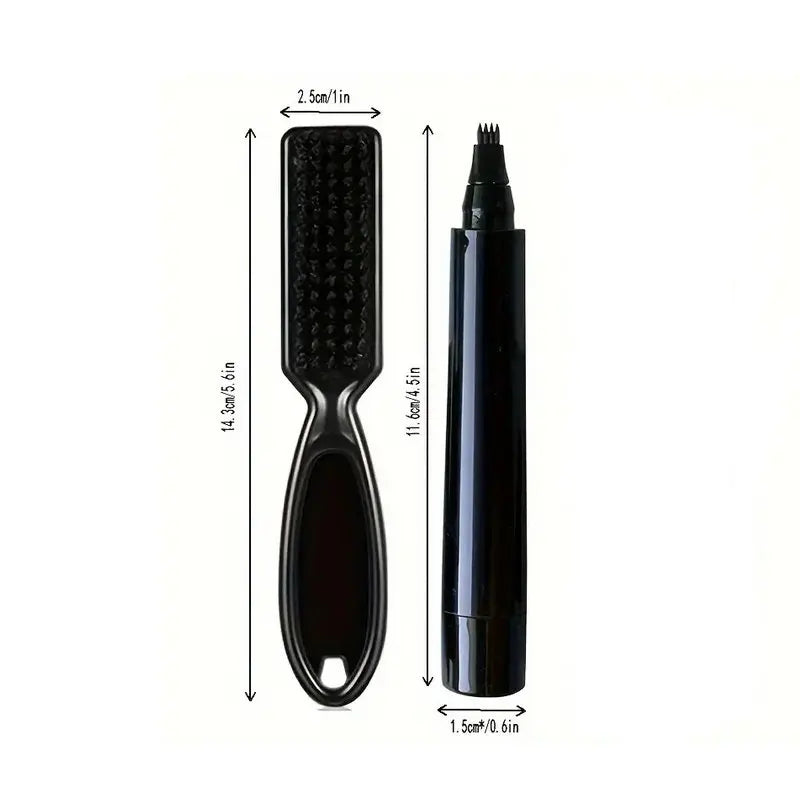 Hot Sale Beard Filling Pen Kit Beard Enhancer Brush Beard Coloring Shaping Tools Waterproof Black Brown Hair Pencil Man Cosmetic