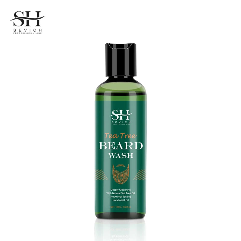 Sevich Tea Tree Beard Care Series Fast and Effective Beard Growth And Gentle Cleansing Skin Soft Men's Beard Care Essence