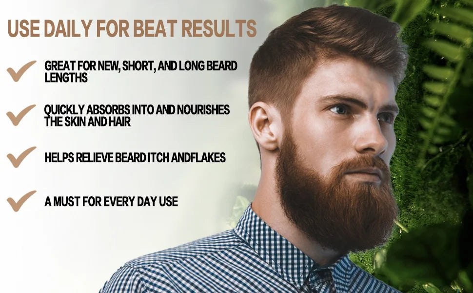 LOCKMIO 4pcs/set Beard Oil Beards Essence Oil for Nourishing and Shaping Frizz Unruly Beards Beard Moisturizing Care Conditioner