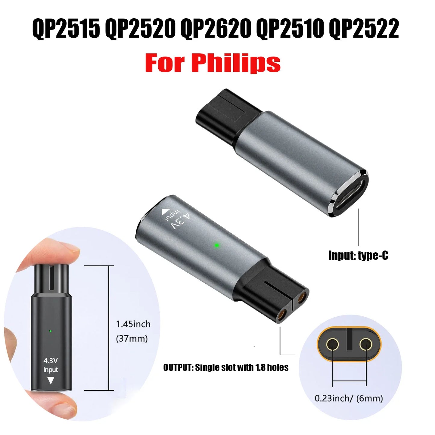 Rechargeable Electric Shavor with 3 replaceable heads