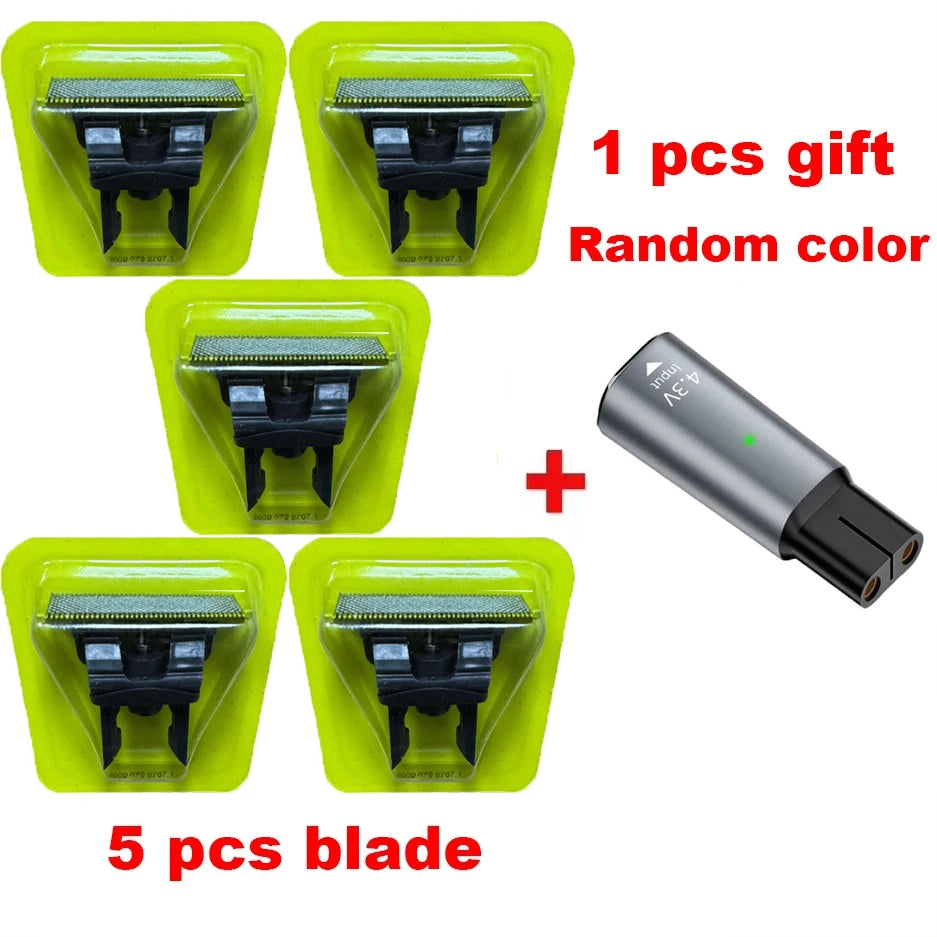 Rechargeable Electric Shavor with 3 replaceable heads