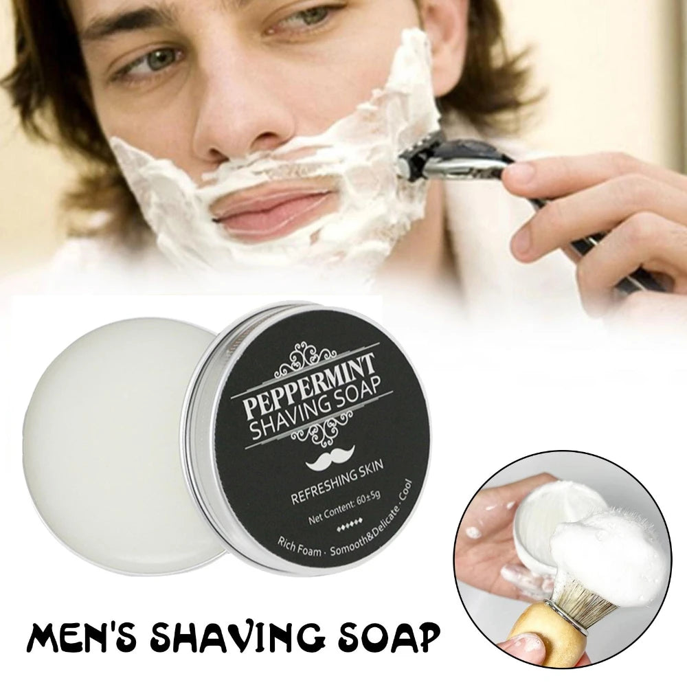 Hand Made Smooth Texture Mens Beard Shaving Soap