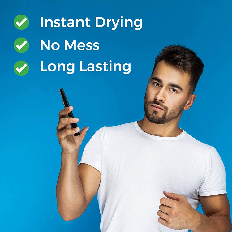 Cross-Border Beard Pen Beard Stylish Pen Naturally Waterproof a Tin Beard Tracing Pen Men's Eyebrow Pencil Makeup Brush