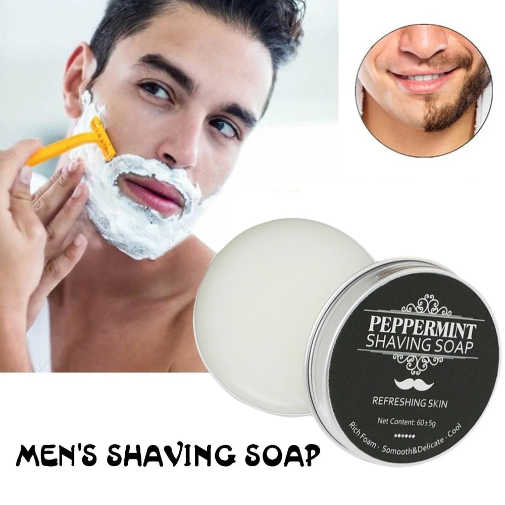 Hand Made Smooth Texture Mens Beard Shaving Soap