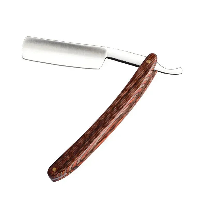 Vintage Folding With Wood Handle Old Shaving Knife