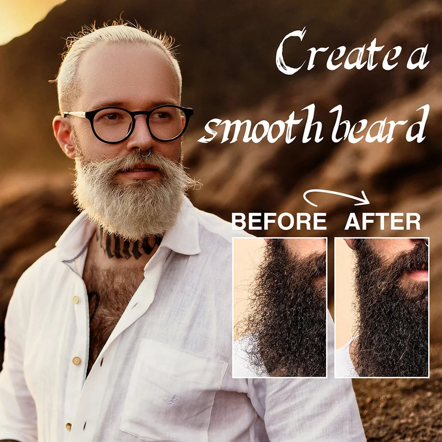 LOCKMIO 4pcs/set Beard Oil Beards Essence Oil for Nourishing and Shaping Frizz Unruly Beards Beard Moisturizing Care Conditioner