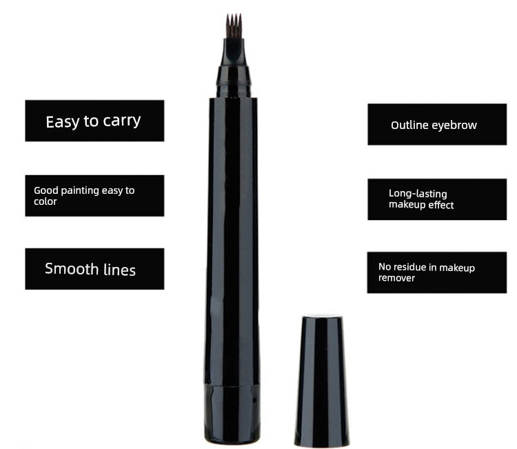 Cross-Border Beard Pen Beard Stylish Pen Naturally Waterproof a Tin Beard Tracing Pen Men's Eyebrow Pencil Makeup Brush