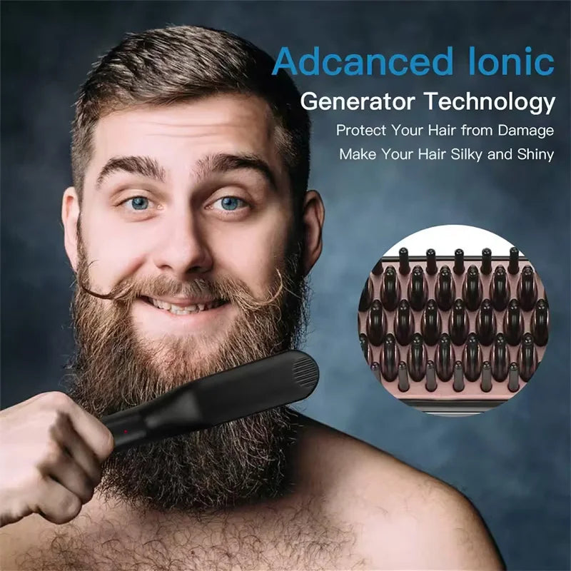 3 in 1 Quick heat Hair styling straightening comb PTC heater Electric hair straightener Beard straightener
